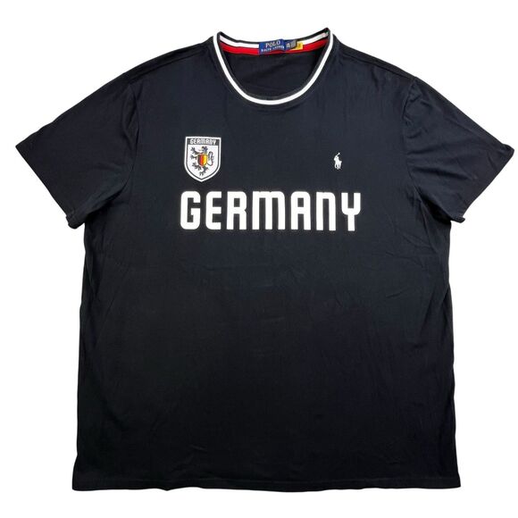 Polo by Ralph Lauren Other - Polo Ralph Lauren Germany T-Shirt Adult 2XL Black World Cup Soccer Jersey Crest